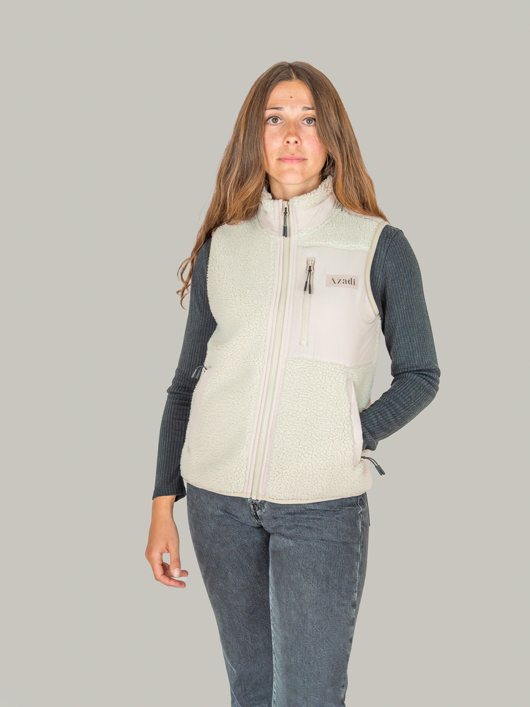 Veste sherpa sans manches